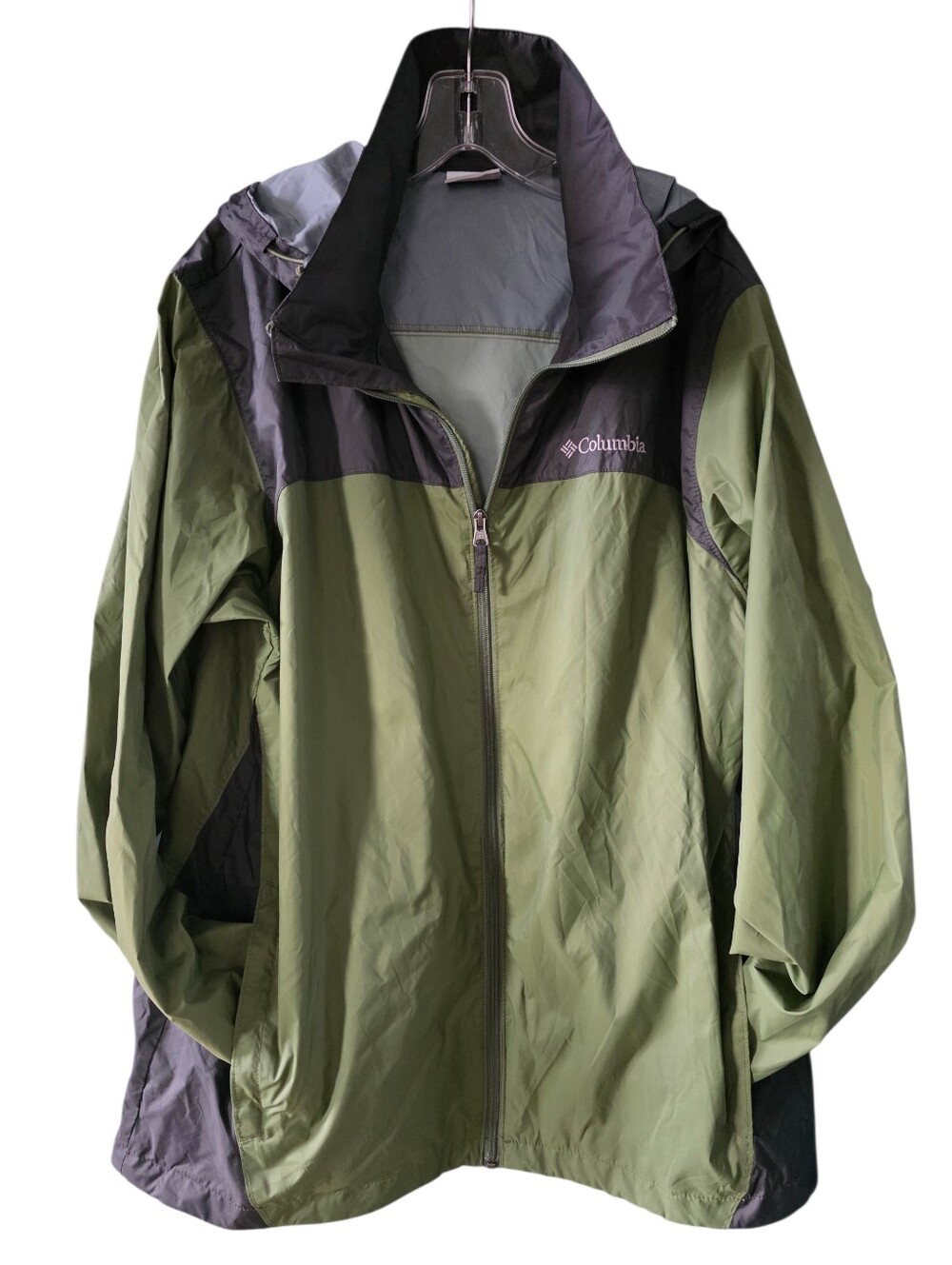 Columbia Men's Glennaker Lake II Jacket Olive Green & Charcoal Size Large